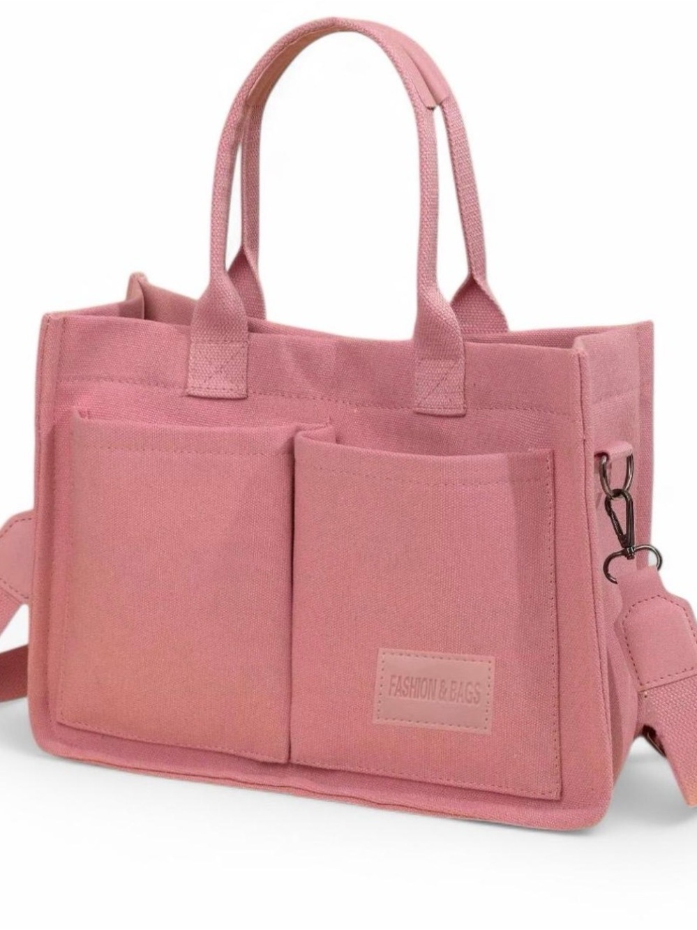 Pink Canvas Tote Bag